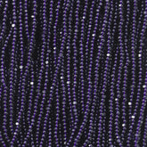 13/0 Charlotte Cut Preciosa (Czech) Bead Transparent Dark Sapphire Strung